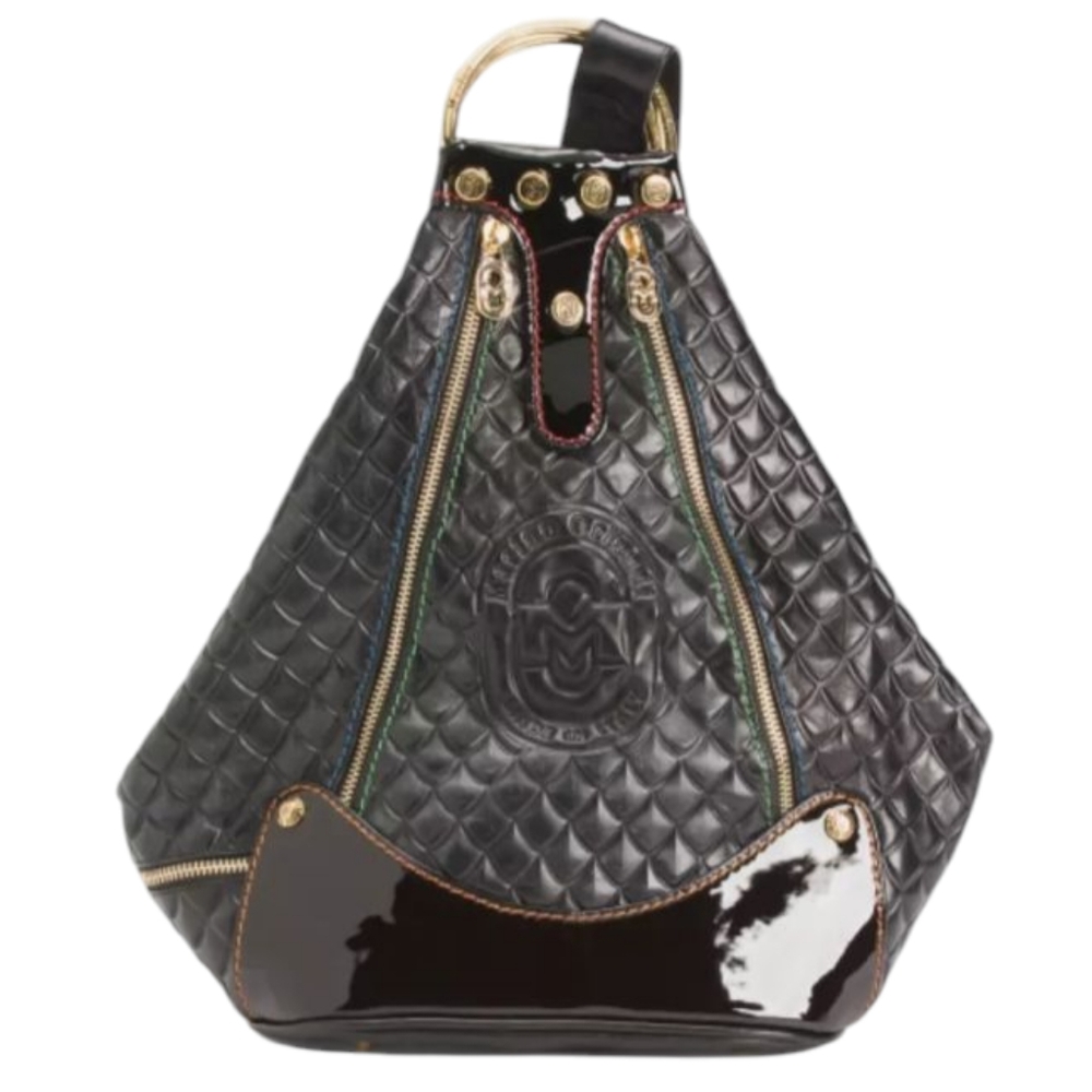 MARIO ORLANDI SALLY Luxury  Black Convertible Designer Women's Bag